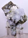 6.1cm  BLUE DOLOMITE SELLAITE CRYSTALS CHALCOPYRITE QUARTZ CALCITE PERU GB30