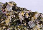 7cms APATITE SIDERITE QUARTZ CRYSTALS CHALCOPYRITE BORNITE PYRITE PERU AB189