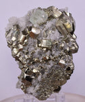 6.2cms PYRITE CUBIC FLUORITE QUARTZ PERU SHINY CRYSTALS MINERAL COLLECTOR MB142