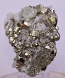 6.2cms PYRITE CUBIC FLUORITE QUARTZ PERU SHINY CRYSTALS MINERAL COLLECTOR MB142