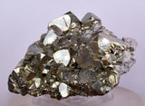 7.6cms PYRITE OCTAHEDRAL PERU SHINY CRYSTALS MINERAL SPECIMEN COLLECTOR MB88