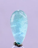 1ct GEM BLUE OPAL SCENIC CABOCHON PERU SEASCAPE PENDANT JEWELRY DENDRITES  BB151
