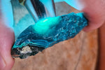6.4cm GEM BLUE MALACHITE PERU TRANSLUCENT CHRYSOCOLLA BOTRYOIDAL CRYSTAL UB173