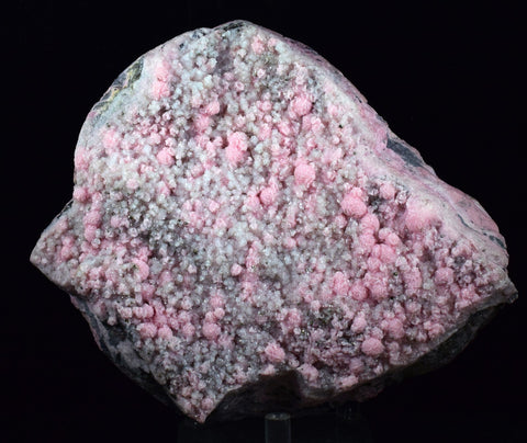 15cms GEM RHODOCHROSITE QUARTZ PYRITE GALENA PERU PINK CRYSTALS MINERAL RB203