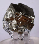 4.7cms PYRITE CUBIC QUARTZ CALCITE PERU SHINY CRYSTALS MINERAL COLLECTOR MB11