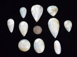 LOT  10 PERUMAR STRONTIANITE ARAGONITE SCENIC QUALITY LOOKS LIKE LARIMAR BB333