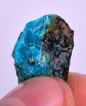 13carats GEM SILICA CHRYSOCOLLA CHALCEDONY PERU HIGH YIELD NEW FIND ROUGH SB168
