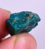 8.5carats GEM SILICA CHRYSOCOLLA CHALCEDONY PERU HIGH YIELD NEW FIND ROUGH SB166