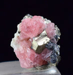 1cms RHODOCHROSITE FLUORITE PYRITE CRYSTAL RHOMBOHEDRAL SUPER MINIATURE RB316