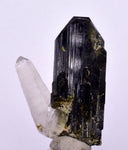 3.2cms PREMIUM EPIDOTE QUARTZ MINIATURE CRYSTALS PERU AESTHETIC COLLECTOR CB127
