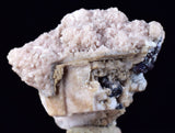 3.8cms PROUSTITE RED RUBY SILVER  MANGANO CALCITE PERU UCHUCCHACUA MINE HB268