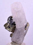 5.5 cms CALCITE TWIN QUARTZ PYRITE DICKITE PERU HUANZALA AB125