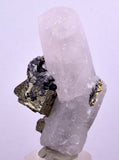 5.5 cms CALCITE TWIN QUARTZ PYRITE DICKITE PERU HUANZALA AB125