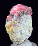 3.8cms RHODOCHROSITE GALENA PYRITE CHINA CRYSTAL RHOMBOHEDRAL MINIATURE RB659
