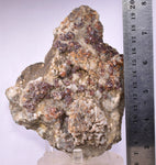 14cms GEM SPHALERITE RUBY BLEND ON QUARTZ PYRITE CRYSTALS PERU MB141