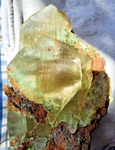 21.5cms TWIN SELENITE CRYSTALS CHRYSOCOLLA SPHERES INSIDE LILY MINE PERU TB126