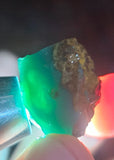 8.6grs GEM SILICA CHRYSOCOLLA LILY MINE PERU CHALCEDONY QUARTZ BLUE ROUGH SB144
