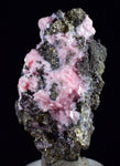 4.5cms RHODOCHROSITE ROSETTE PYRITE CRYSTALS PERU MINERAL SPECIMEN RB529