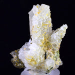 4.3cms PREHNITE QUARTZ EPIDOTE CRYSTALS PERU SHINY MINERAL SPECIMEN QB111