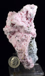 10.3cms RHODOCHROSITE ROSETTE PYRITE FLUORITE QUARTZ PERU PINK CRYSTALS RB347
