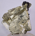 8.5cms PYRITE CUBIC QUARTZ CALCITE PERU SHINY CRYSTALS MINERAL COLLECTOR MB112