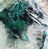 14cms GEM ATACAMITE INSIDE SELENITE CRYSTAL LILY MINE 2000 DISCOVERY PERU AB183