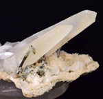 12.3cms QUARTZ EPIDOTE CRYSTAL MINERAL SPECIMEN QB109