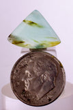 4ct GEM BLUE OPAL SCENIC CABOCHON PERU SEASCAPE PENDANT JEWELRY BB269