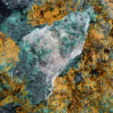 8.4cms ATACAMITE QUARTZ CRYSTALS LIMONITE  LILY MINE PERU MINERAL SPECIMEN AB185