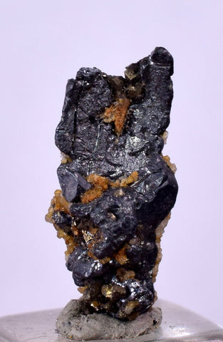1.4cms ACANTHITE QUARTZ CRYSTALS MINERAL SPECIMEN PERU COLLECTOR HB115
