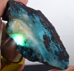 61grs GEM SILICA CHRYSOCOLLA SCENIC PERU CHALCEDONY COPPER MINERALS ROUGH SB187