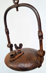 46cm  LENTICULAR MINERS LAMP FRANCE CLOZET TUNNEL RARE LANTERN IRON CAST NB05