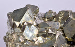 7.6cms PYRITE OCTAHEDRAL PERU SHINY CRYSTALS MINERAL SPECIMEN COLLECTOR MB88