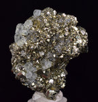 5.4cms PYRITE CUBIC FLUORITE PERU SHINY CRYSTALS MINERAL COLLECTOR MB133