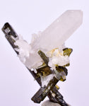 3cms PREMIUM EPIDOTE QUARTZ MINIATURE CRYSTALS PERU AESTHETIC COLLECTOR CB132
