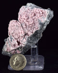7.3cms RHODOCHROSITE ROSETTE PERU PINK CRYSTALS HUANZALA MINE MINERAL RB564