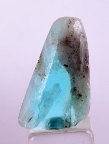 6.5ct GEM BLUE OPAL SCENIC CABOCHON PERU SEASCAPE PENDANT JEWELRY BB102