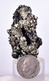 4.2cms PYRITE PYRRHOTITE PERU SHINY CRYSTALS SAMPLE MINERAL SPECIMEN MB76