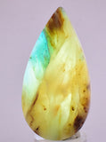 120ct GEM BLUE OPAL SCENIC CABOCHON PERU SEASCAPE PENDANT JEWELRY BB253