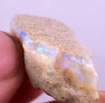 23 cts FIRE OPAL AUSTRALIA PRECIOUS BLUE FIRE OPAL COBBER MATRIX JEWELRY OB66
