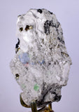 8.8ms  GREEN BLUE FLUORITE PYRITE CRYSTAL PERU HUANZALA MINE SHINY KB18