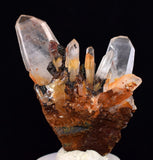 4.7cms HEMATOID JAPAN LAW QUARTZ  GOETHITE MINERAL SPECIMEN PERU QB114