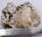 18 cms CALCITE EPIDOTE QUARTZ CRYSTALS INCLUTIONS PERU MINERAL SPECIMEN GB36