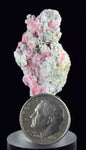 3.2cms RHODOCHROSITE FLUORITE PYRITE CHINA CRYSTAL RHOMBOHEDRAL MINIATURE RB631