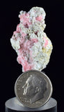 3.2cms RHODOCHROSITE FLUORITE PYRITE CHINA CRYSTAL RHOMBOHEDRAL MINIATURE RB631