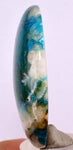 165carats  BLUE CHRYSOCOLLA QUARTZ MALACHITE PERU SCENIC CABOCHON PENDANT BB302