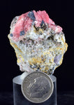 3.8cms RHODOCHROSITE GALENA PYRITE CHINA CRYSTAL RHOMBOHEDRAL MINIATURE RB659