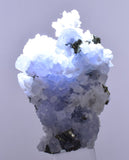 3.8cm  BLUE DOLOMITE SELLAITE CRYSTALS CHALCOPYRITE QUARTZ CALCITE PERU GB34