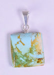 2.1cmsTURQUOISE SCENIC CABOCHON SILVER 950 PERU PENDANT JEWELRY BB156