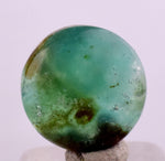 2.5carats GEM SILICA CHRYSOCOLLA CABOCHON CHALCEDONY LILY MINE PERU SCENIC BB240